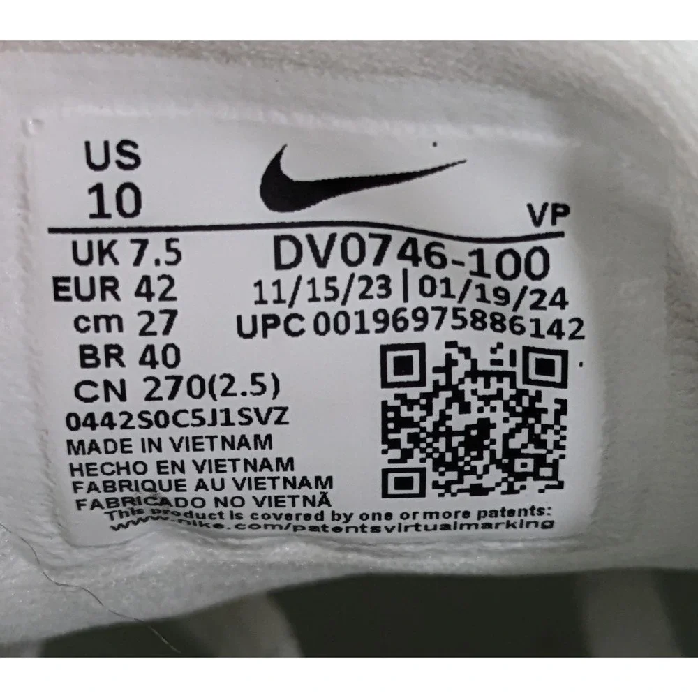 Womens Nike Flex Experience‎ Run 12 White Running Shoes DV0746-100 Size 10